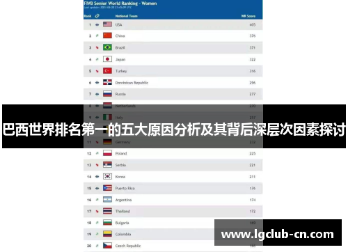 巴西世界排名第一的五大原因分析及其背后深层次因素探讨